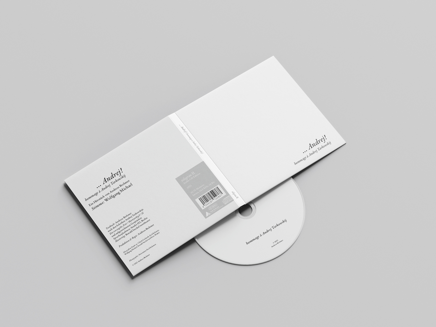 Digipack der Audio-CD-Edition »… Andrej! – Hommage à Andrej Tarkowskij«