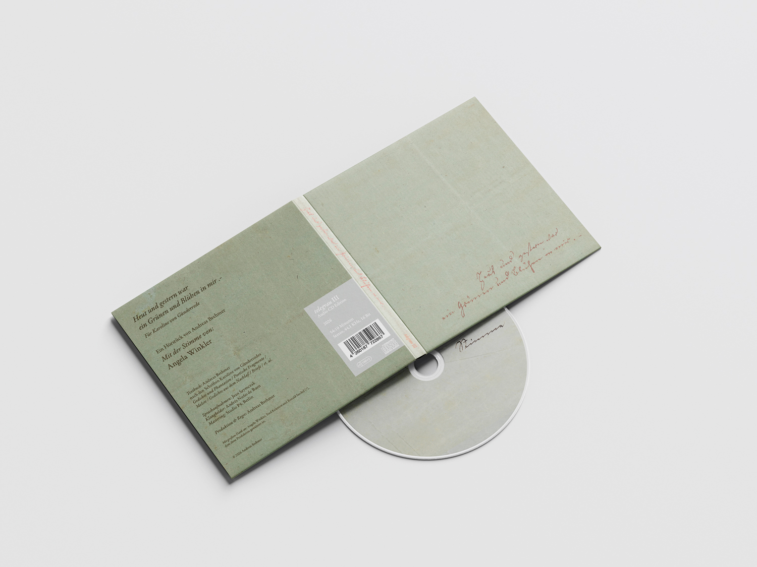 Mediabook der Audio-CD-Edition »Heut und gestern war ein Grünen und Blühen in mir«